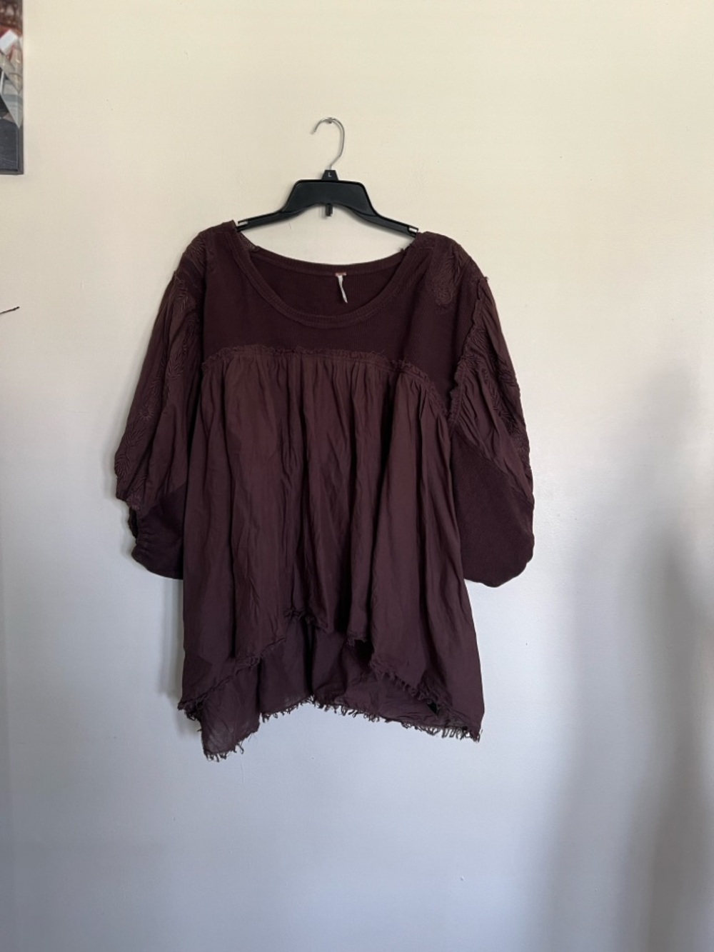 Free People Brown Boho Peasant Top - Picture 9 of 10